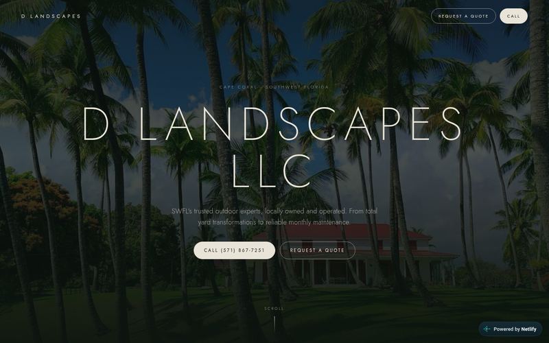 D Landscapes sample website