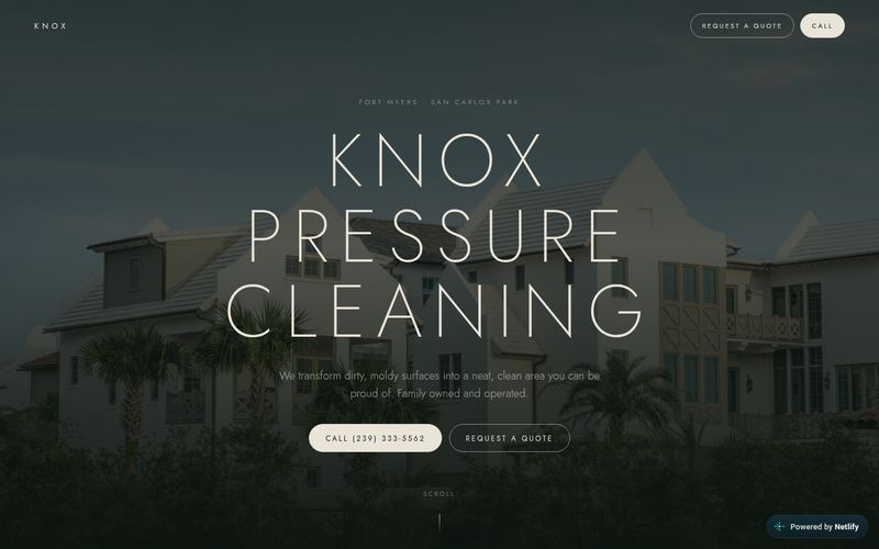 KNOX Pressure Cleaning sample website